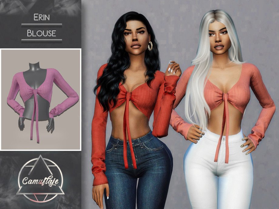 The sims 4 Baddie Tops cc