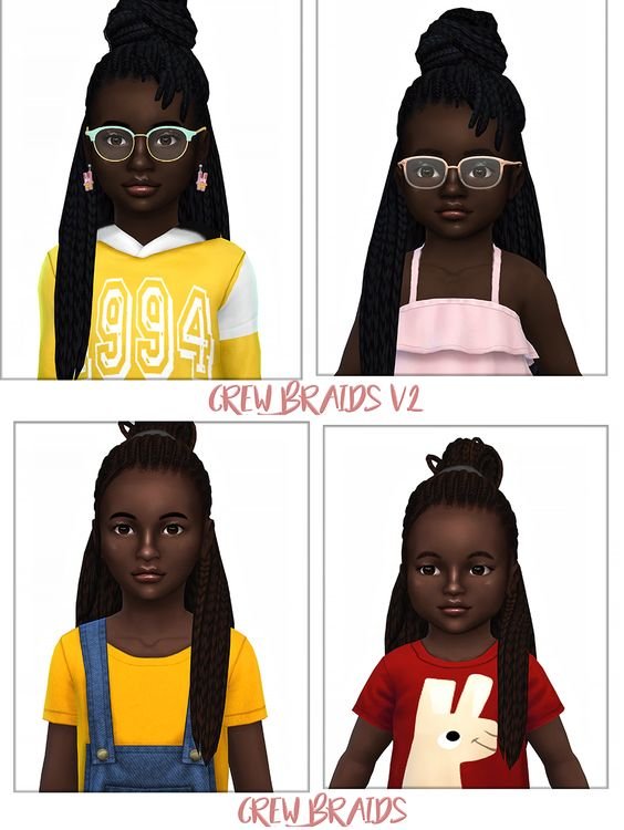 The sims 4 kids hair cc