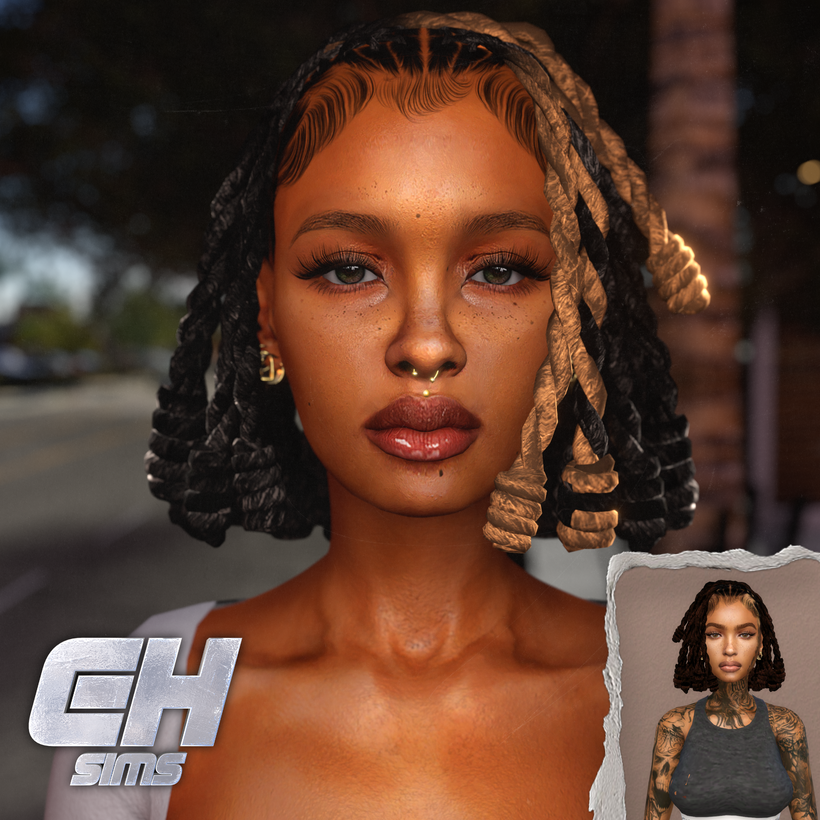 Loc Bob Hair Sims 4 CC