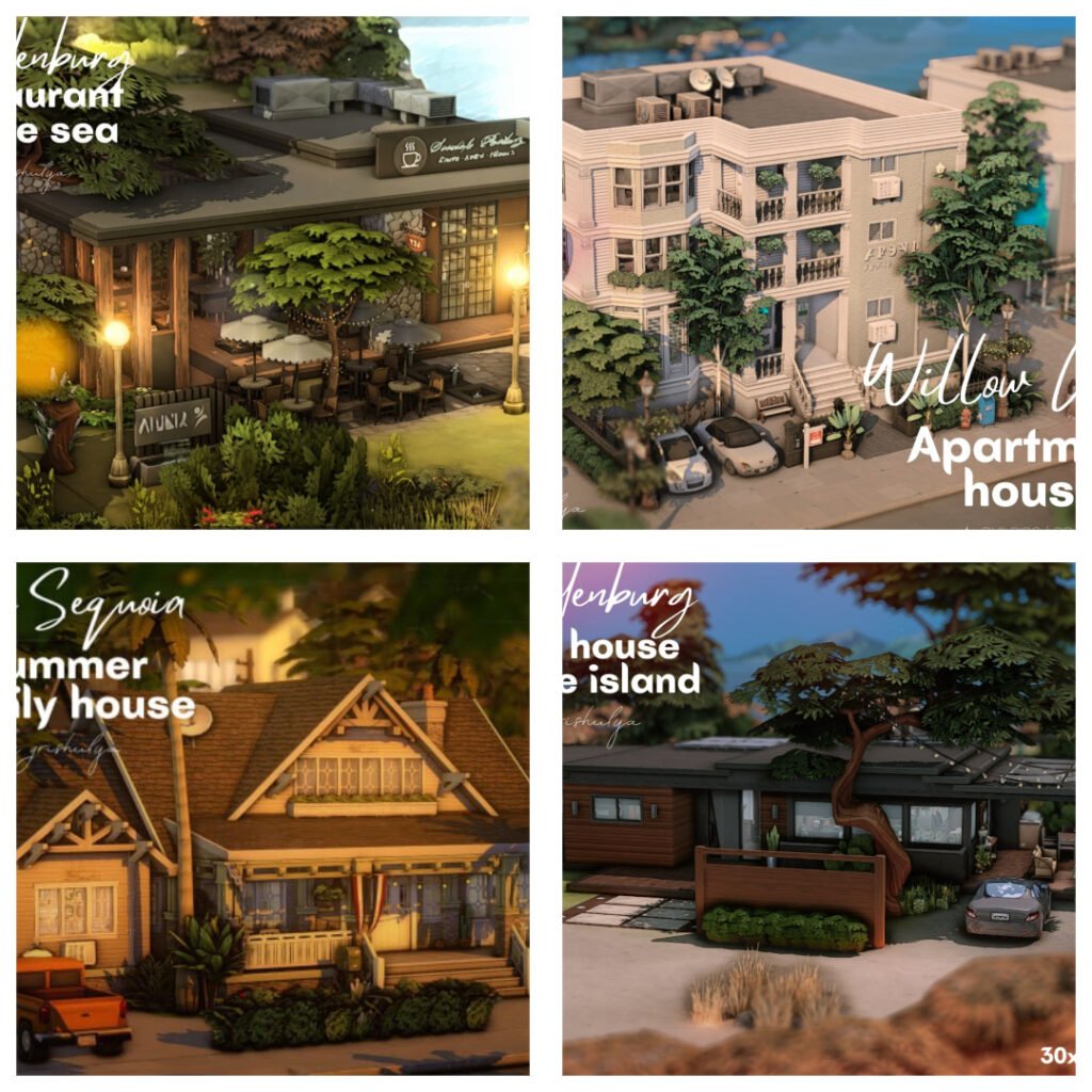 sims 4 lots by grishulya