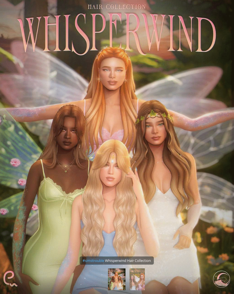 Sims 4 fairy hair CC
