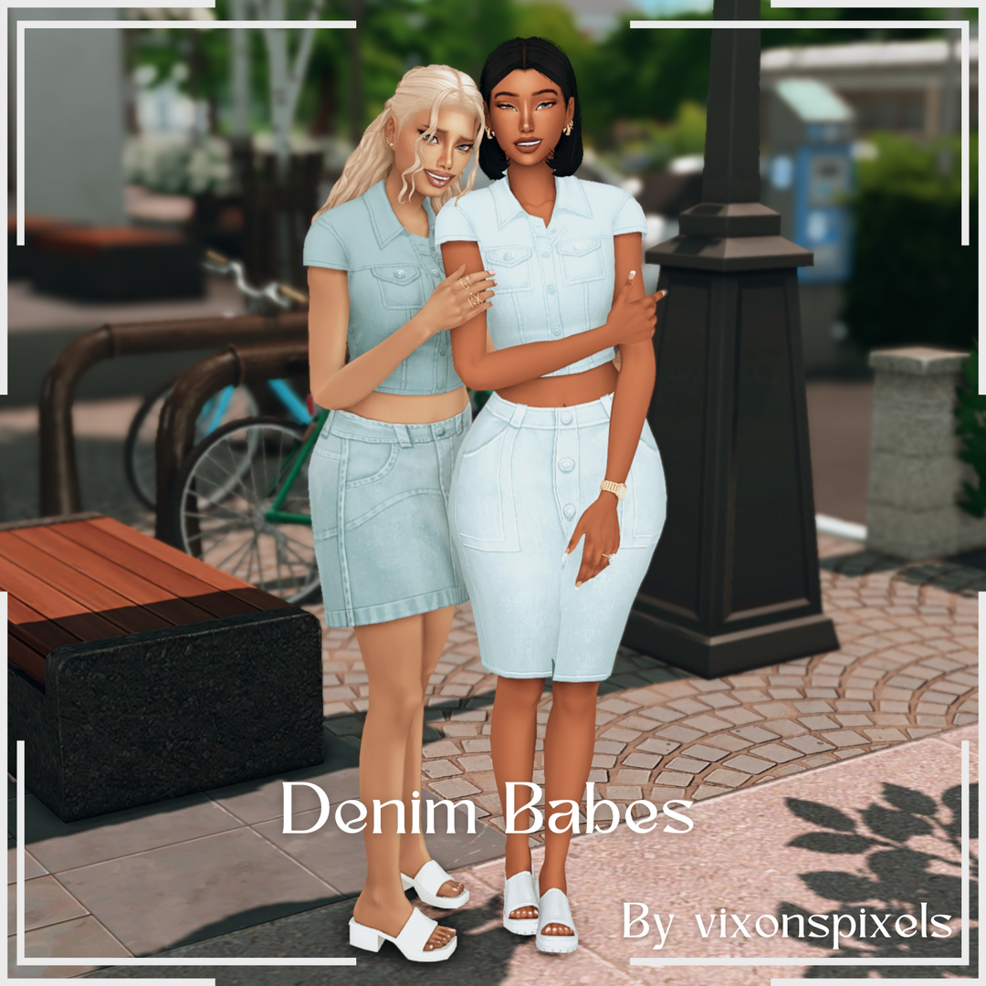 Stylish Sims 4 female outfits by vixonspixels