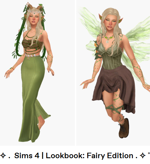 Whimsical Sims 4 CC including fairy outfits, baby interactions, and magical furniture