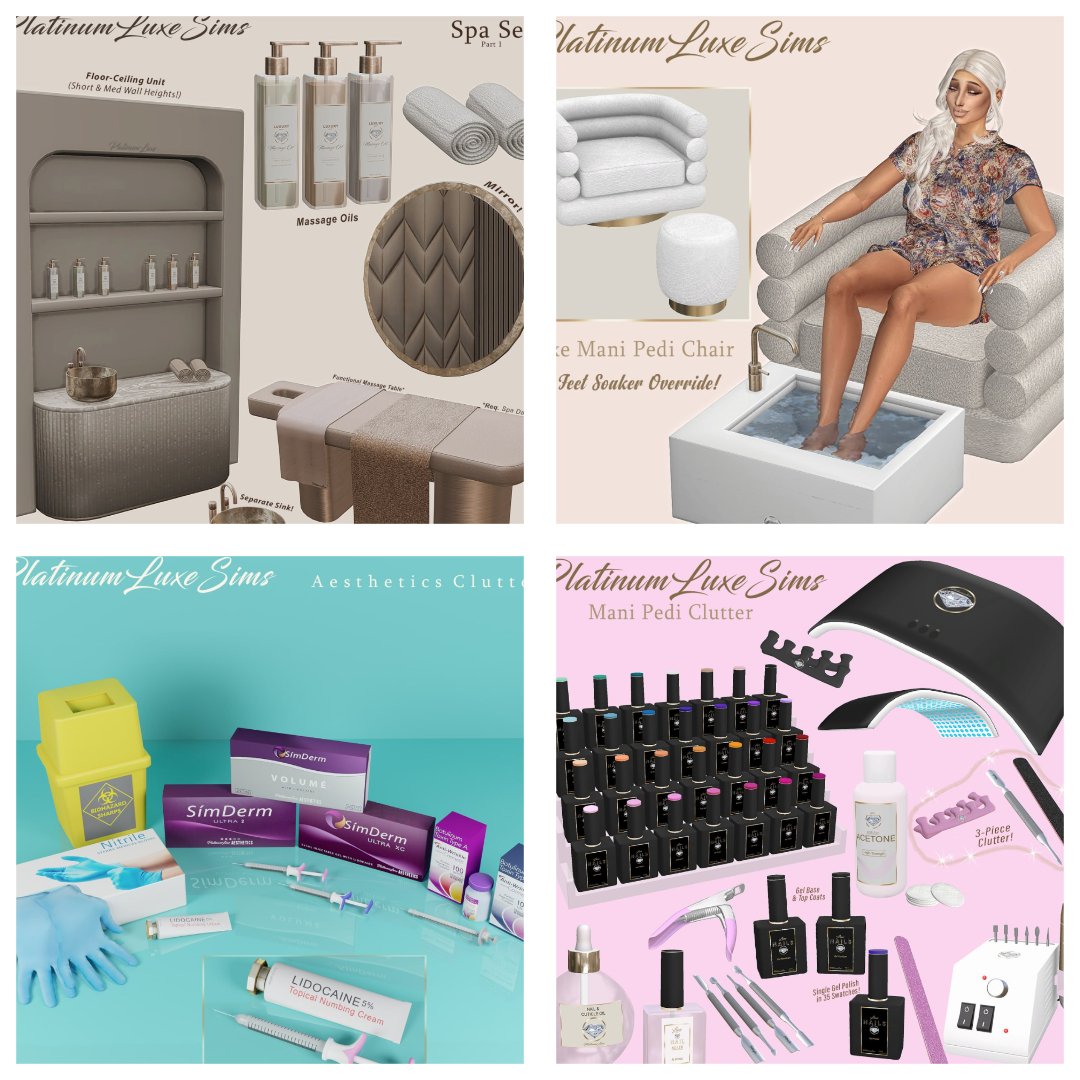 Sims 4 Spa & Summer CC Collection – PlatinumLuxeSims and Modco