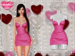 Sims 4 Desiree Dress CC