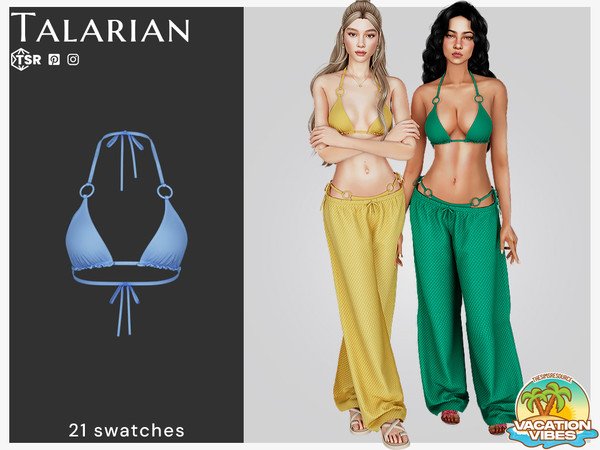 Sims 4 Margo Bikini & Beach top CC