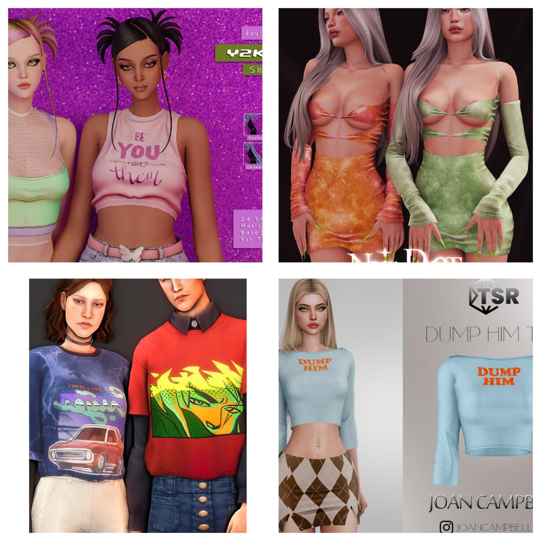 Sims 4 CC hairstyles and outfits