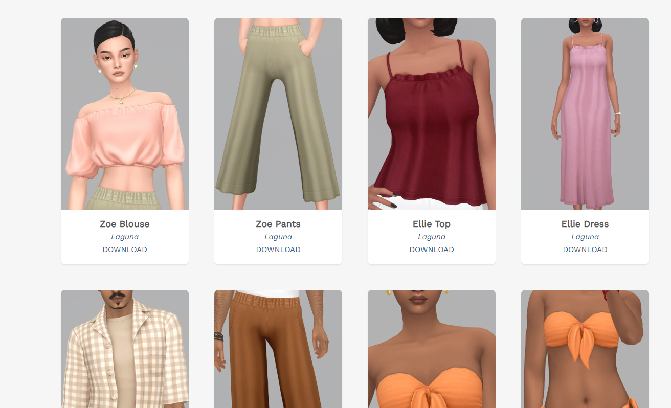 Sims 4 pastel CC collection