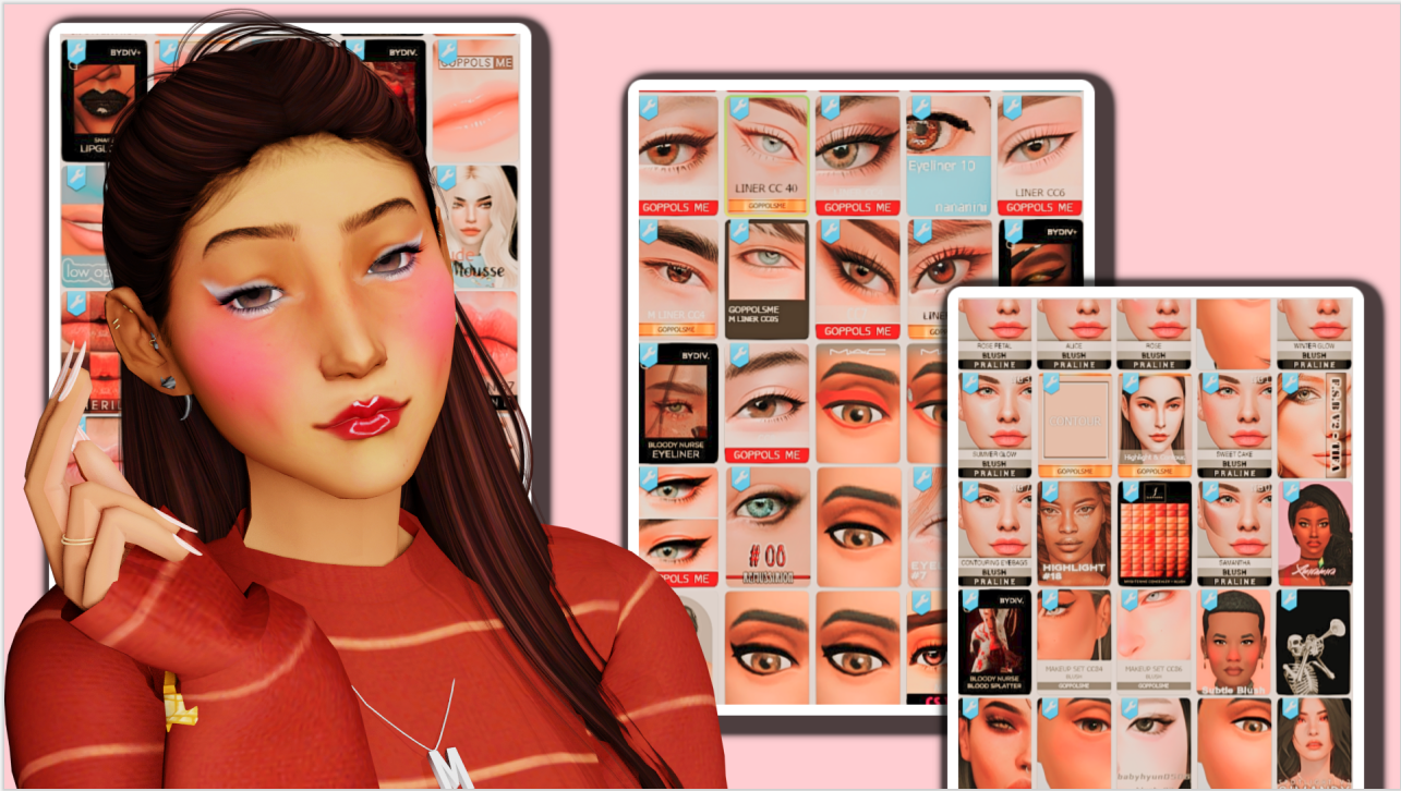 sims 4 Personal Makeup All In One CC Folder