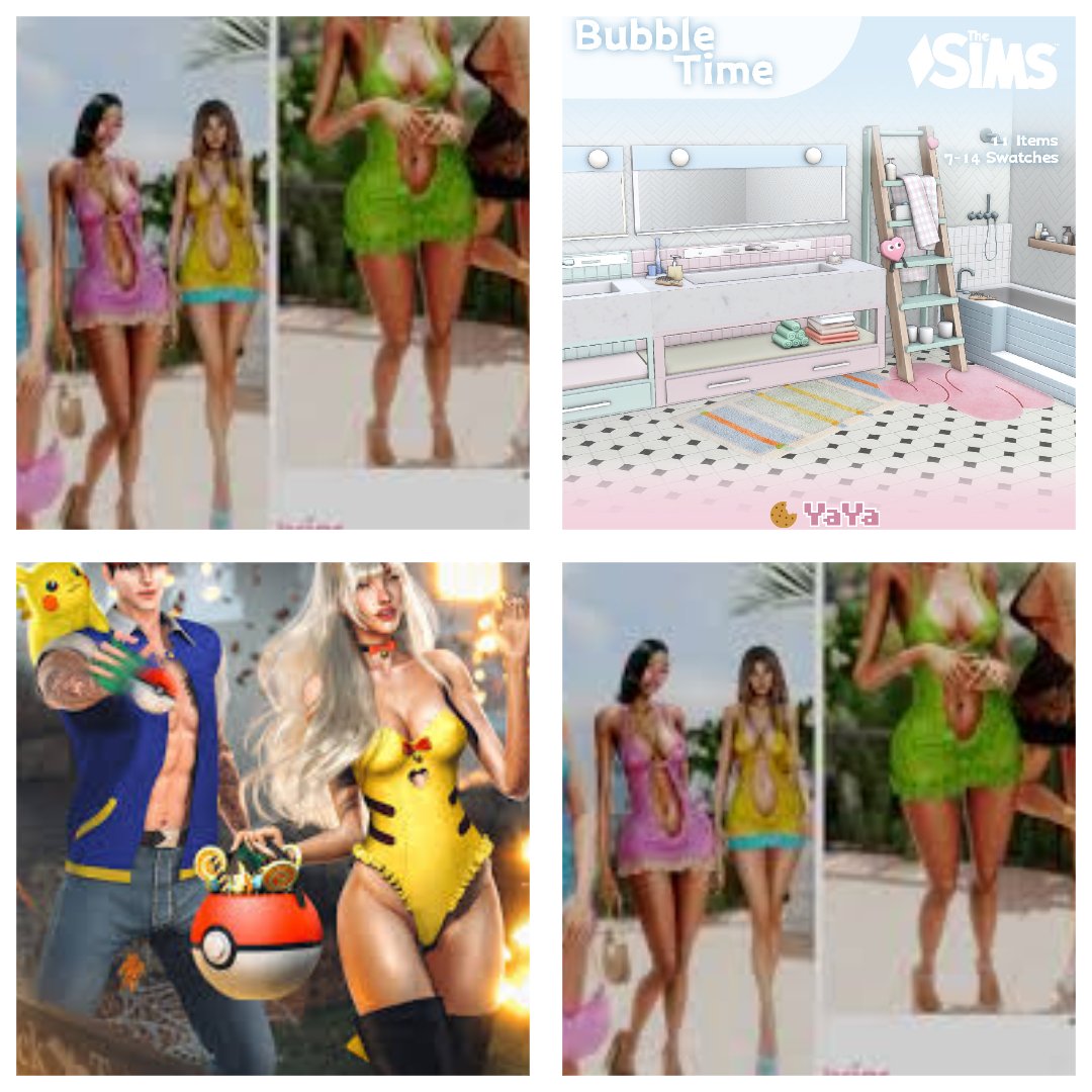 Sims 4 CC Collection featuring hairstyles, clothing sets, and décor by top creators.