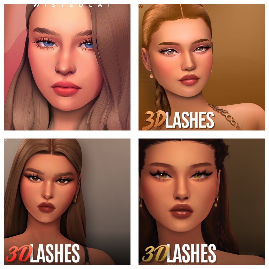 TwistedCat free eyelashes Sims 4