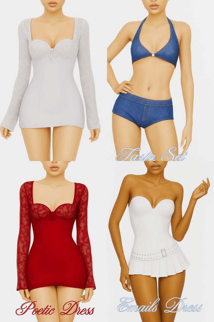 B0T0XBRAT Sabrina Set Sims 4 CC B0T0XBRAT Sabrina Set Sims 4 CC outfit