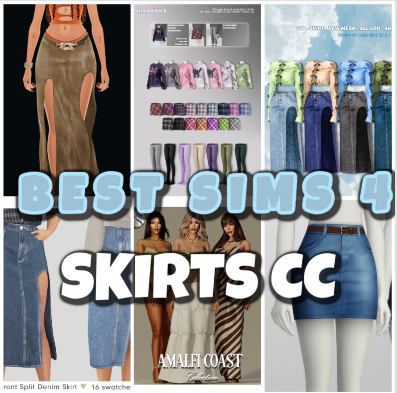 Sims 4 female SKIRT CC collection