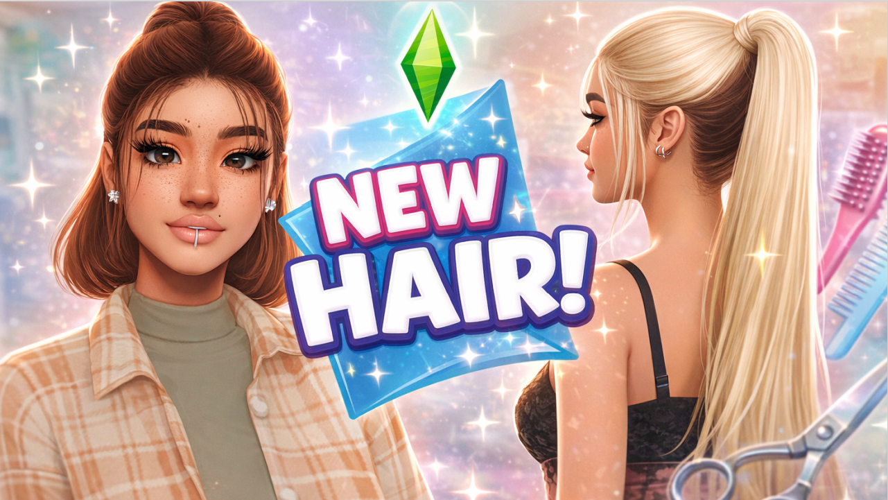 Sims 4 Hair CC All In One Folder with custom hairstyles