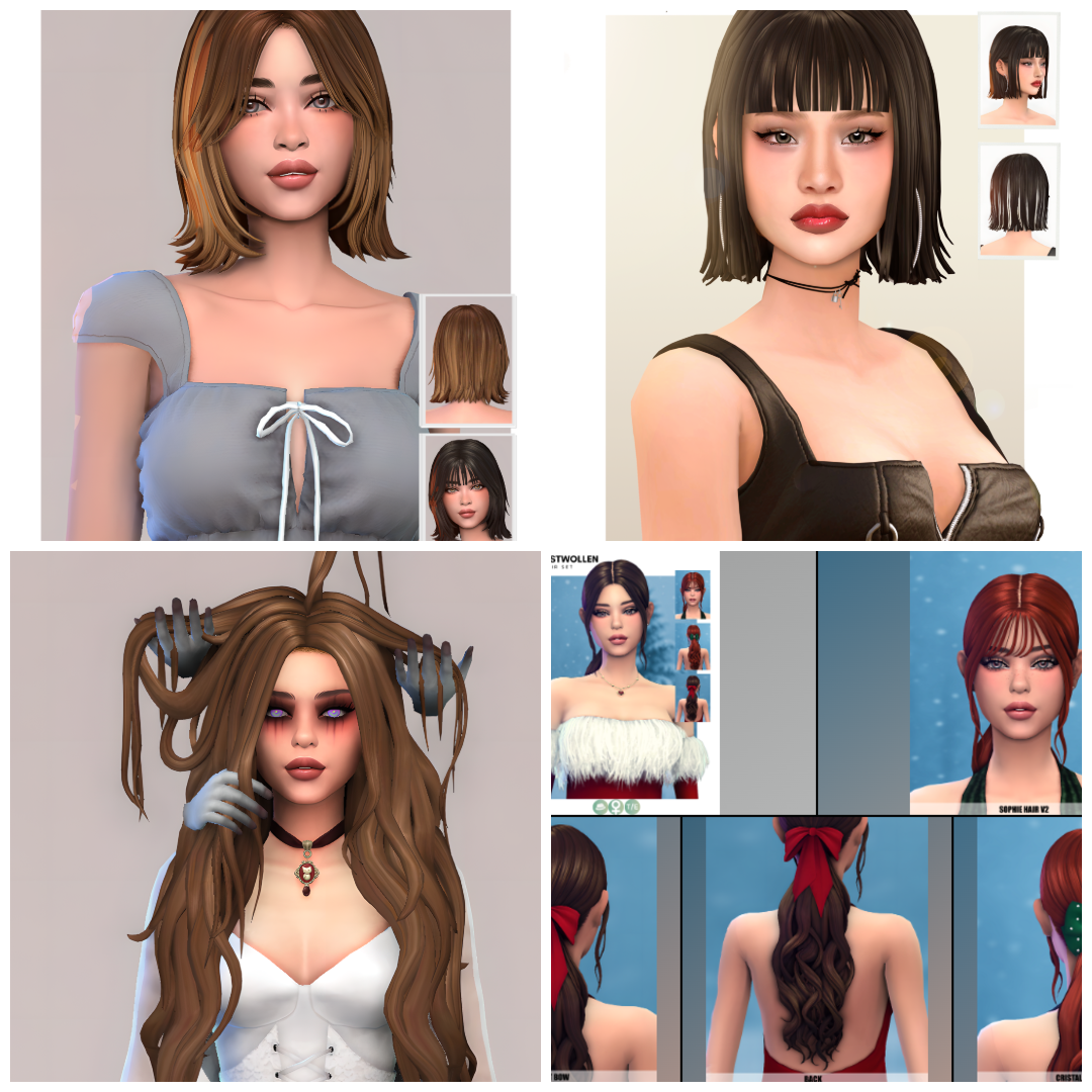 sims 4 hair by The Kunstwollen