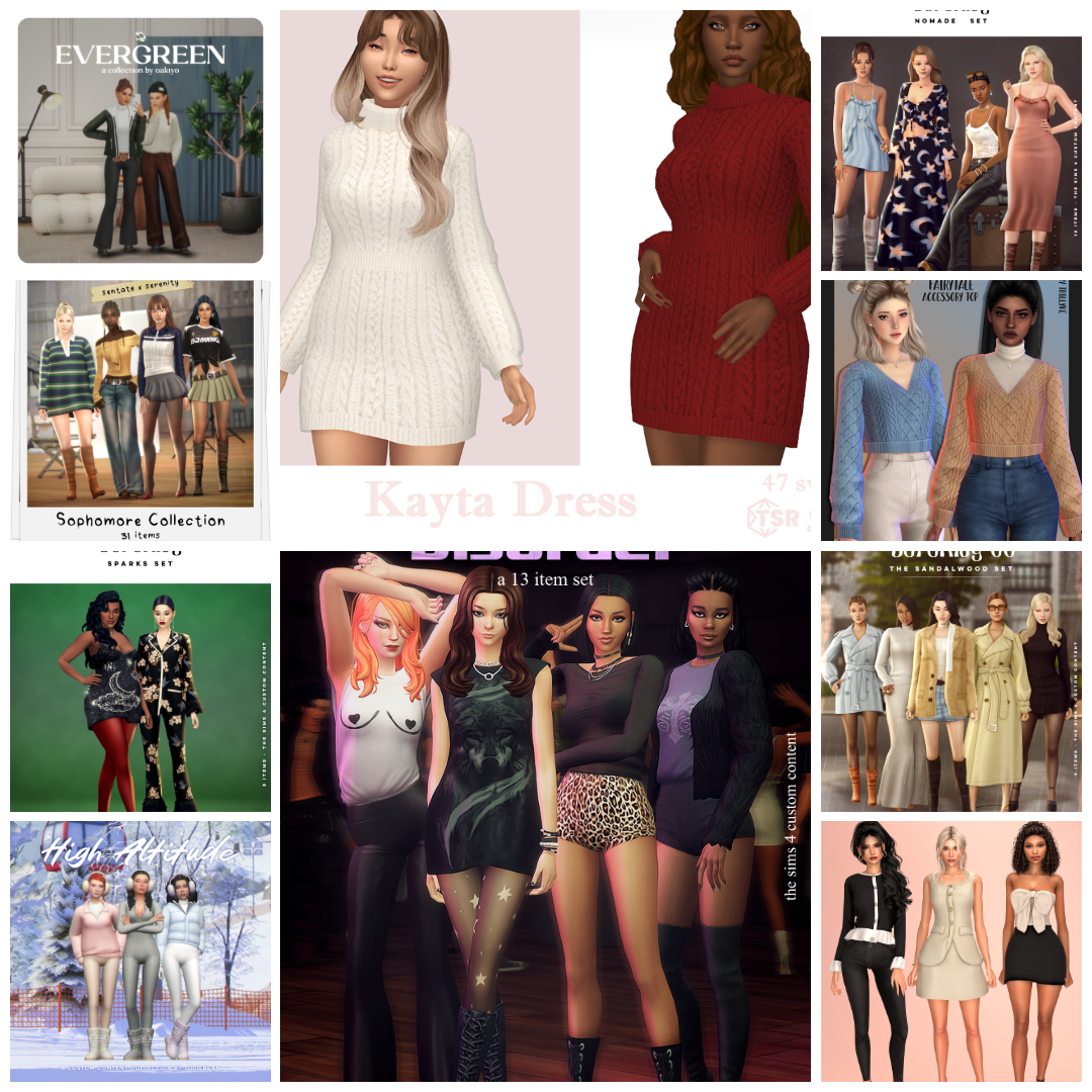 sims 4 female clothes dump CC collection