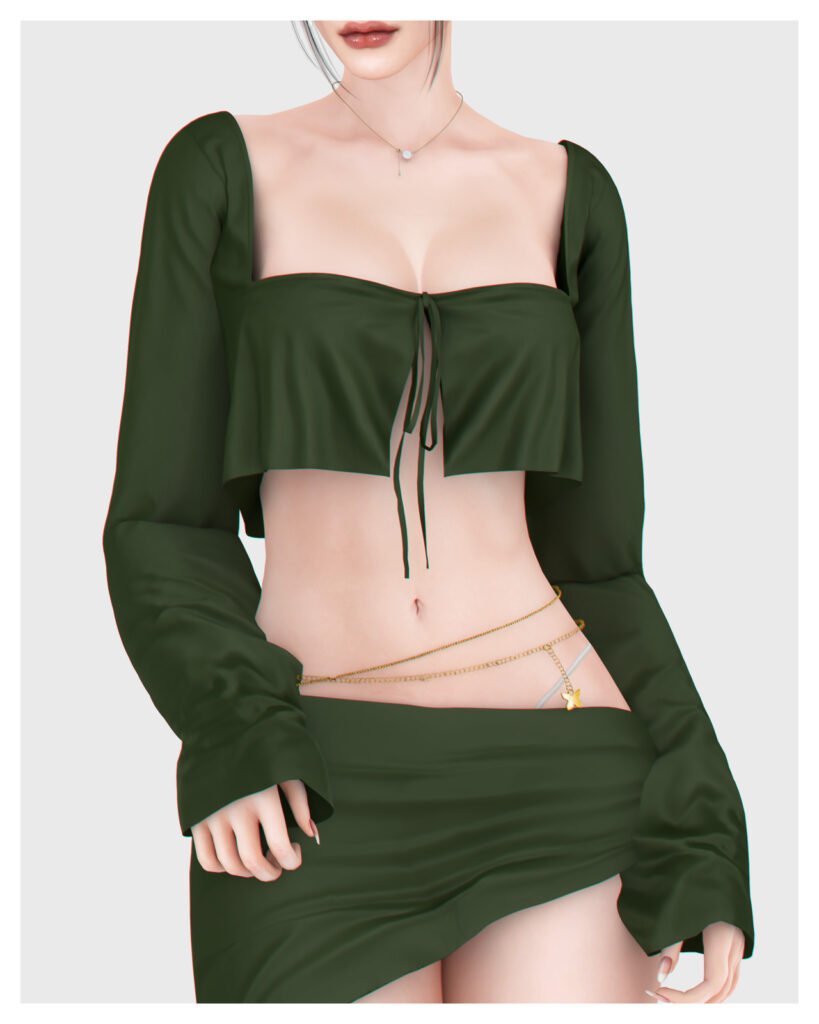 Long Sleeves Tied Loose Top